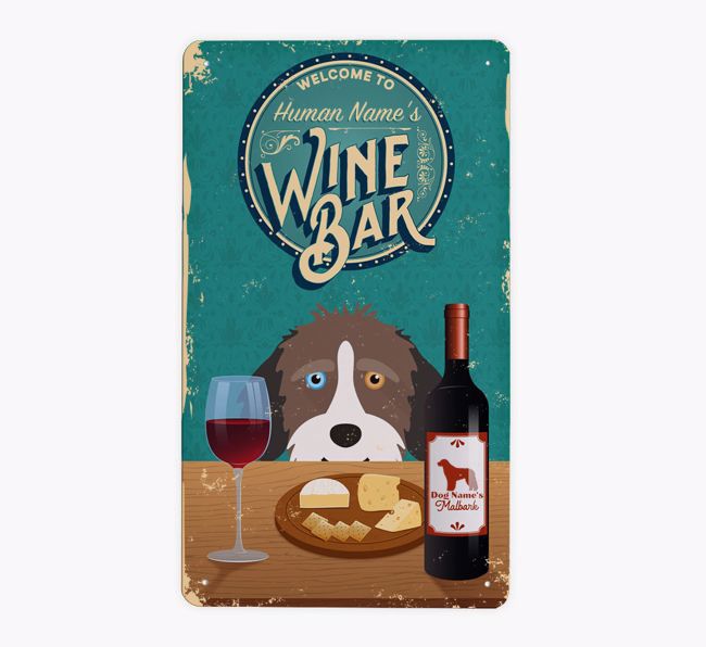 Wine Bar: Personalised {breedFullName} Metal Sign